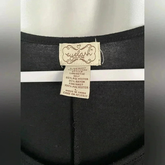 Eyelash Couture sequined sheer sleeve top - Picture 3 of 4